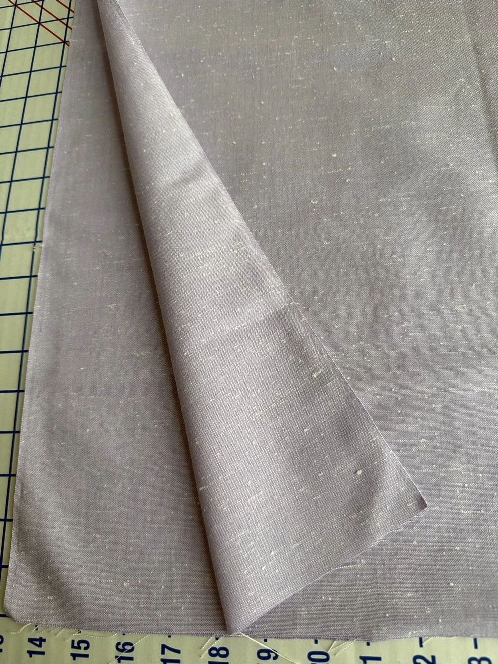 Vintage Lavender Linen Like Blend Slub Fabric 1 Yard x 44 Textured Woven Lilac